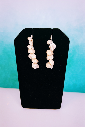 Tiny Seashell Bar Hoops